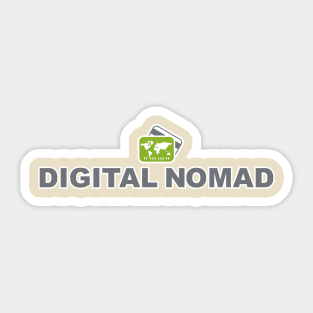 Digital Nomad World Traveler Jetsetter Freelancer Sticker